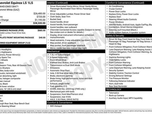 Used 2021 Chevrolet Equinox LS w/ LS Convenience Package FWD image 2