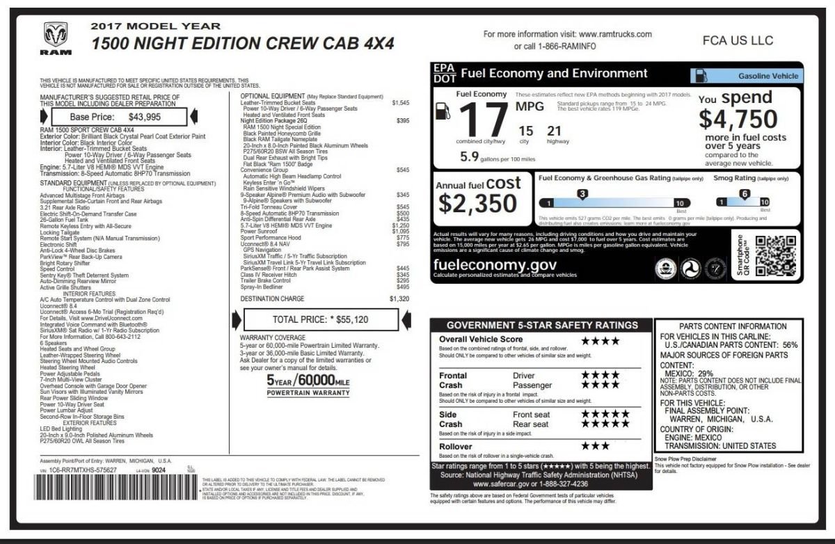 Used 2017 RAM 1500 Sport w/ Convenience Group AWD/4WD image 16