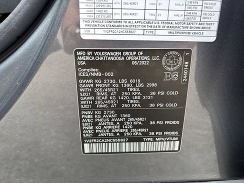 Used 2022 Volkswagen Atlas SEL Premium AWD/4WD image 25