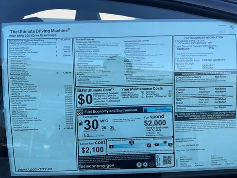 New 2026 BMW 228i xDrive 228 Gran Coupe w/ Technology Package image 17