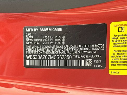 Used 2021 BMW M4 Competition w/ M Carbon Exterior Package RWD image 46