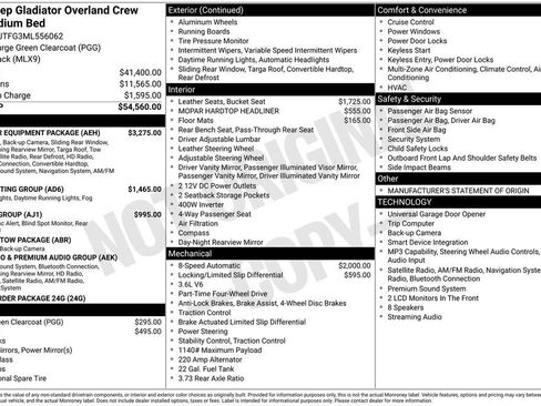Used 2021 Jeep Gladiator Overland w/ Popular Equipment Package AWD/4WD image 11