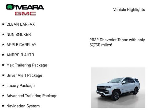 Used 2022 Chevrolet Tahoe Z71 w/ Luxury Package AWD/4WD image 7