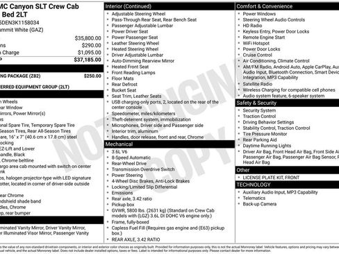 Used 2019 GMC Canyon SLT w/ Trailering Package RWD image 11