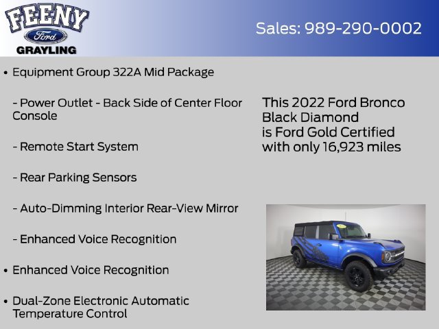 Certified 2022 Ford Bronco Black Diamond AWD/4WD image 13