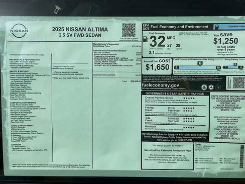 New 2025 Nissan Altima 2.5 SV image 6