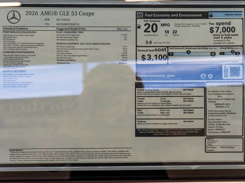 New 2026 Mercedes-Benz GLE 53 AMG 4MATIC Coupe image 35