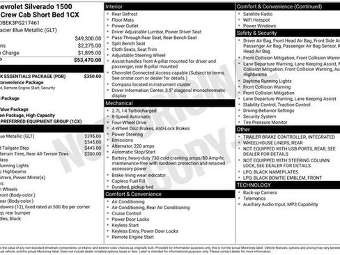 Used 2023 Chevrolet Silverado 1500 Custom w/ LPO, Dark Essentials Package image 22