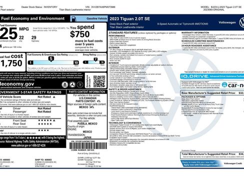 Certified 2023 Volkswagen Tiguan SE image 43