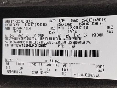 Used 2020 Ford F150 XL w/ XL Power Equipment Group AWD/4WD image 37