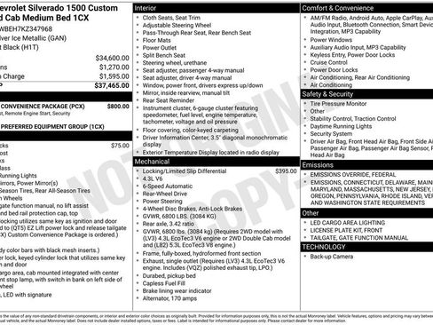 Used 2019 Chevrolet Silverado 1500 Custom w/ Custom Convenience Package image 22