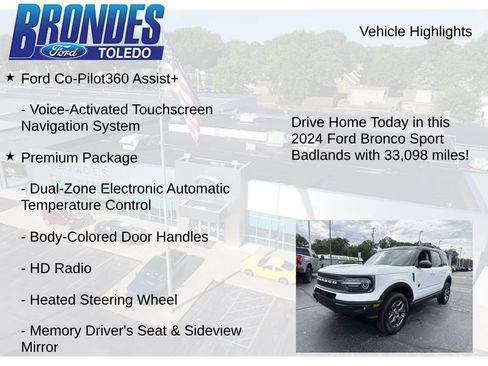Used 2024 Ford Bronco Sport Badlands w/ Premium Package AWD/4WD image 12