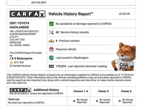 Used 2001 Toyota Highlander 4WD V6 image 27