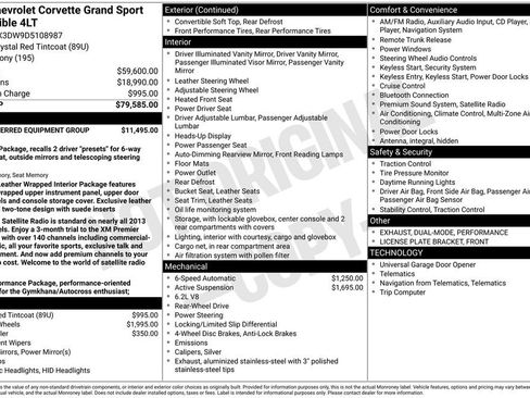 Used 2013 Chevrolet Corvette Grand Sport w/ 4LT Preferred Equipment Group image 11