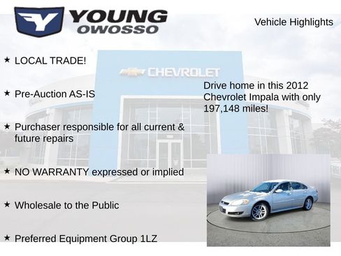 Used 2012 Chevrolet Impala LTZ image 7