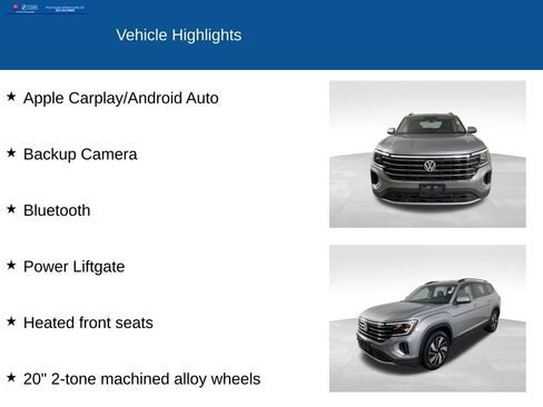 Used 2025 Volkswagen Atlas SE AWD/4WD image 2