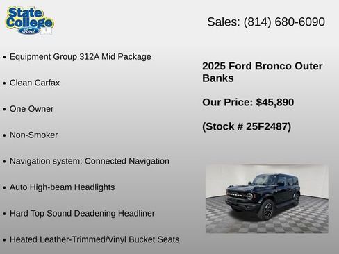 Used 2025 Ford Bronco Outer Banks AWD/4WD image 6