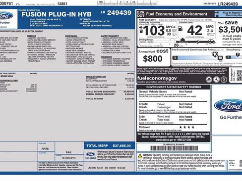 Used 2020 Ford Fusion Energi Titanium FWD image 6