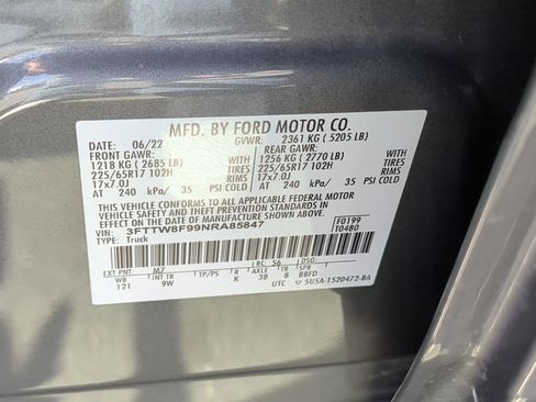 Certified 2022 Ford Maverick XL w/ Equipment Group 100A Standard AWD/4WD image 33