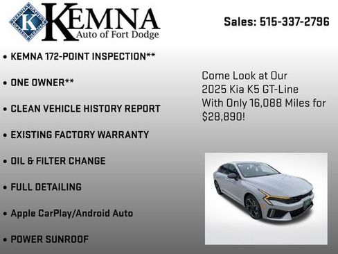 Used 2025 Kia K5 GT-Line w/ GT-Line Premium Package image 7