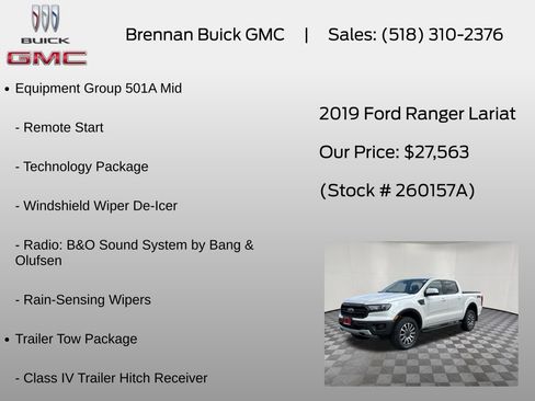 Used 2019 Ford Ranger Lariat w/ Equipment Group 501A Mid AWD/4WD image 6