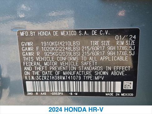 Certified 2024 Honda HR-V LX image 26