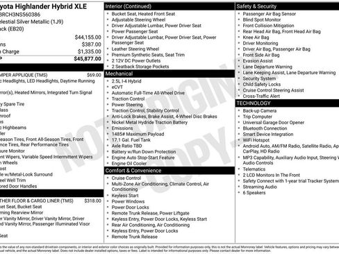 Used 2022 Toyota Highlander XLE AWD/4WD image 7
