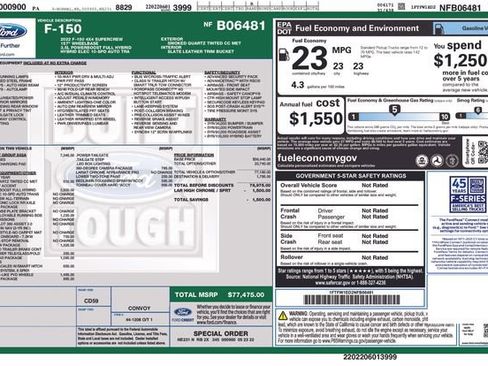 Used 2022 Ford F150 Lariat w/ Equipment Group 502A High image 43