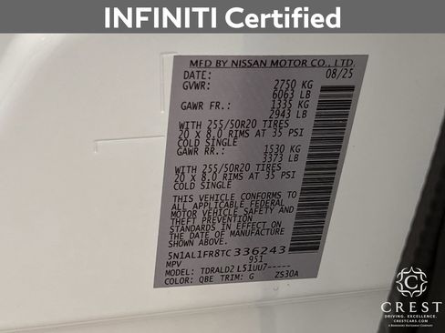 Certified 2026 INFINITI QX60 Luxe w/ Cargo Package image 34