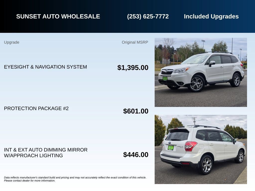 Used 2016 Subaru Forester 2.5i Touring w/ Eyesight & Navigation System AWD/4WD image 22