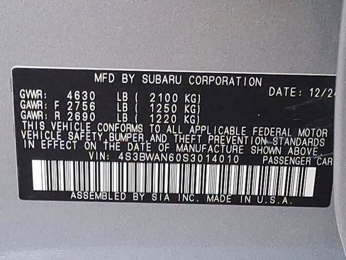 New 2025 Subaru Legacy Limited w/ Popular Package #3 image 21