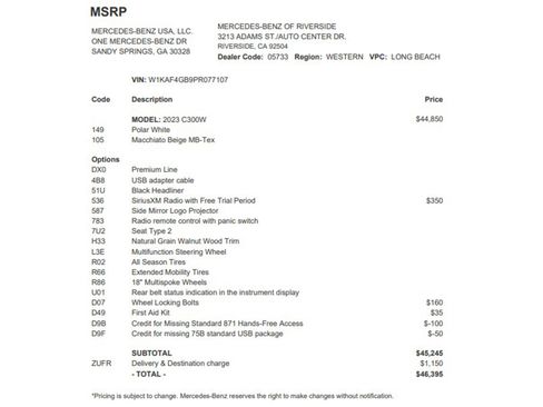 Certified 2023 Mercedes-Benz C 300 Sedan image 25