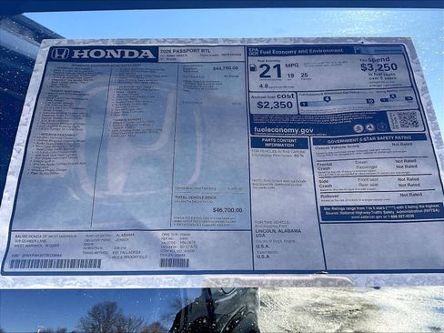 New 2026 Honda Passport RTL image 18