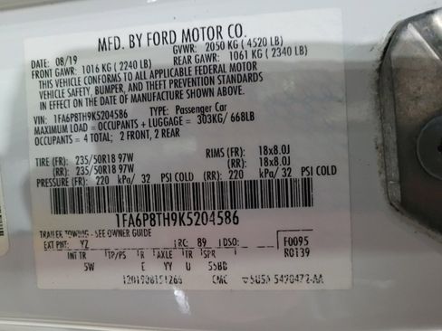 Used 2019 Ford Mustang Premium w/ Equipment Group 201A RWD image 33