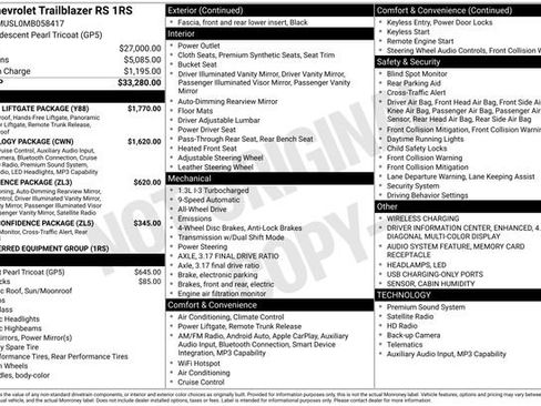 Used 2021 Chevrolet TrailBlazer RS w/ Sun and Liftgate Package image 30