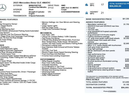 Used 2023 Mercedes-Benz GLE 53 AMG 4MATIC Coupe image 3