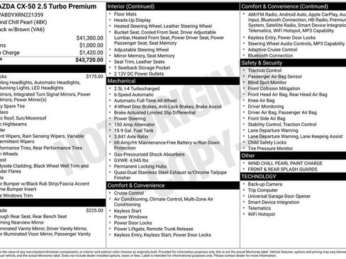 Used 2024 MAZDA CX-50 AWD 2.5 Turbo w/ Premium Pkg image 38