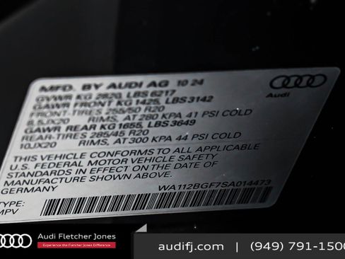 Used 2025 Audi Q6 e-tron Premium w/ Convenience Package image 25