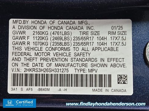 Certified 2025 Honda CR-V LX image 13