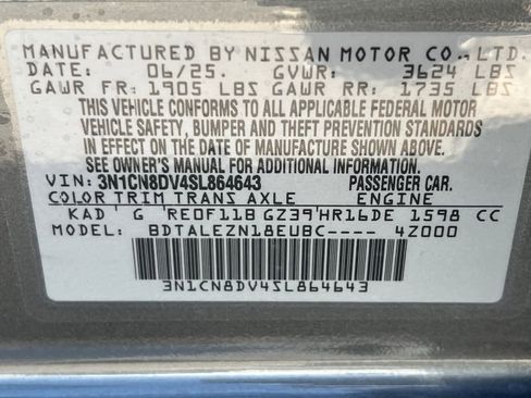 New 2025 Nissan Versa S w/ S Plus Package image 26