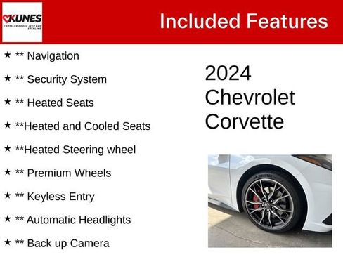 Used 2024 Chevrolet Corvette Stingray Premium Cpe w/ Z51 Performance Package RWD image 4