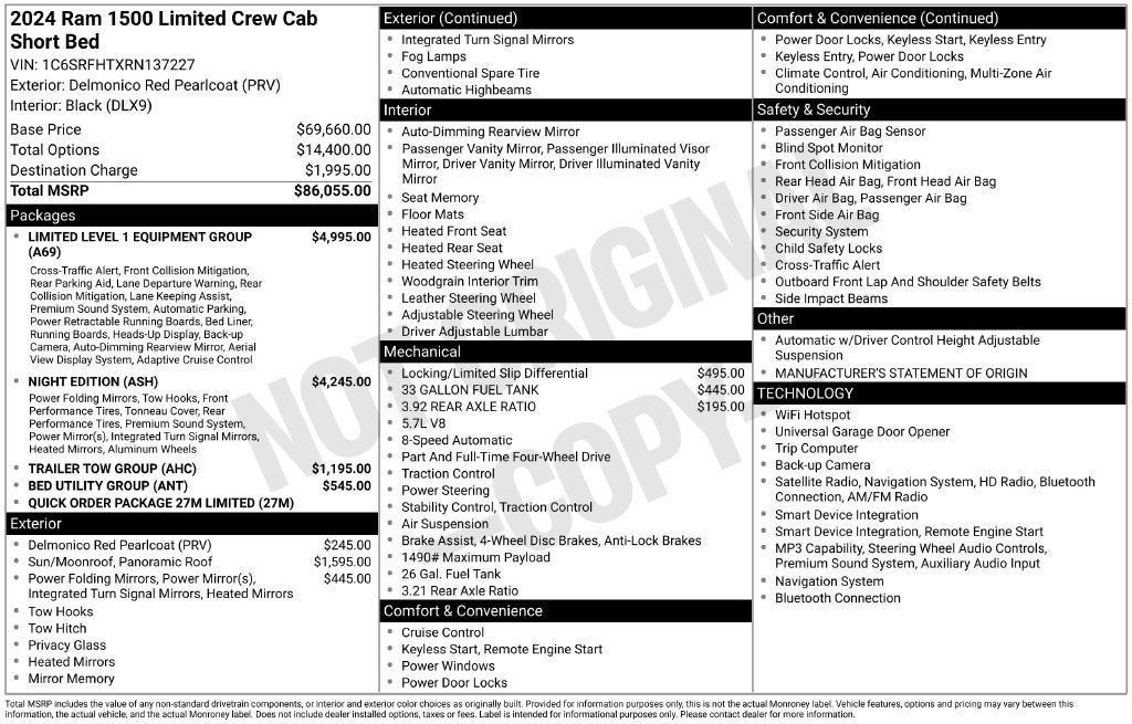 Used 2024 RAM 1500 Limited AWD/4WD image 3