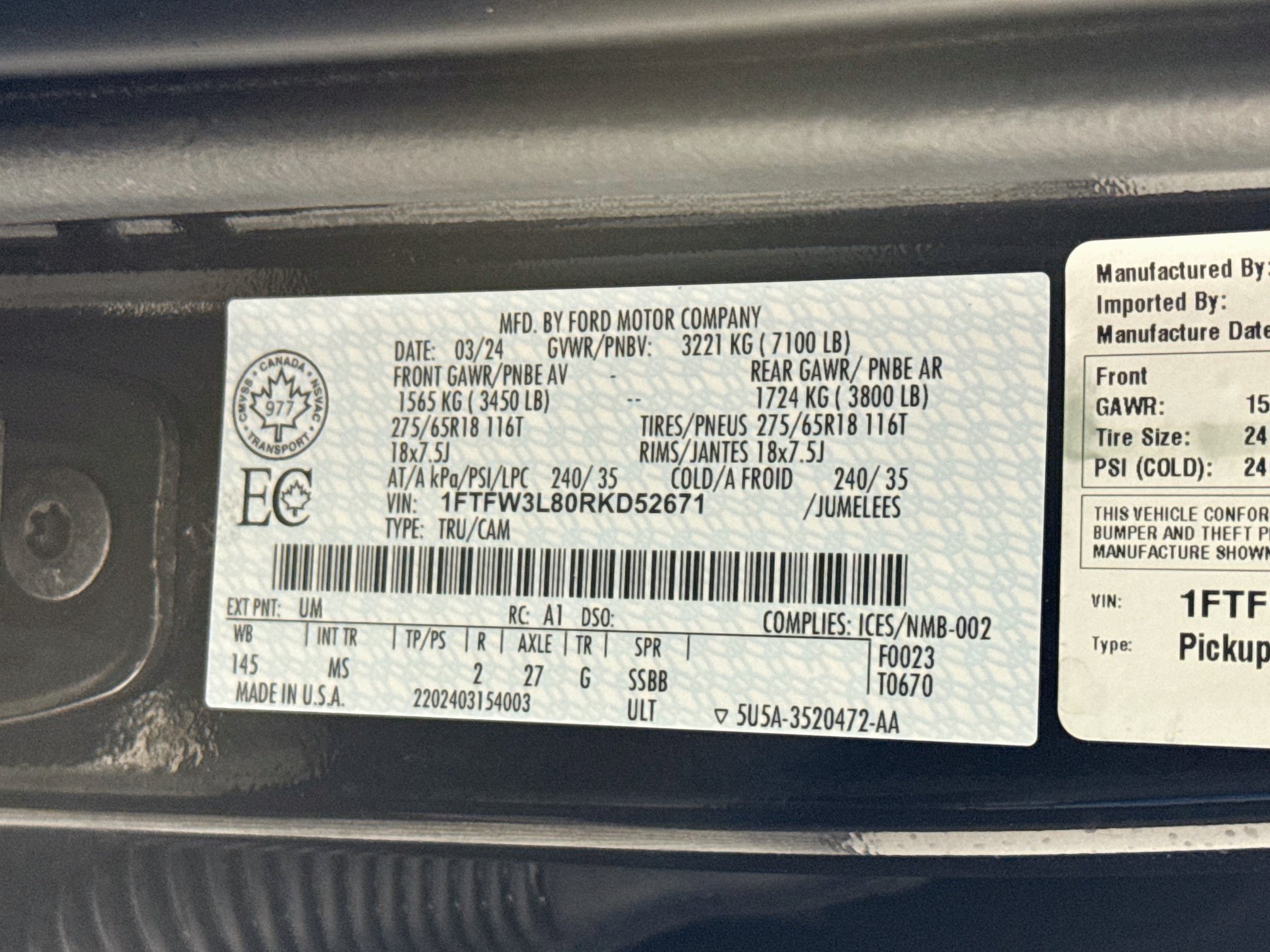 Used 2024 Ford F150 XLT AWD/4WD image 67
