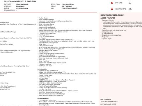 Used 2025 Toyota RAV4 XLE w/ Convenience Package image 5