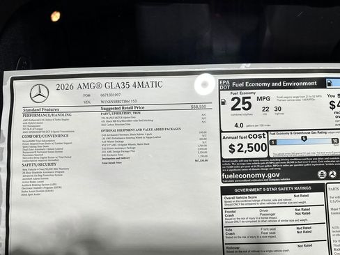 New 2026 Mercedes-Benz GLA 35 AMG Exclusive 4MATIC image 17