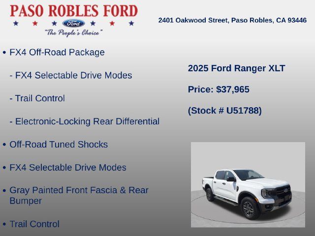 Used 2025 Ford Ranger XLT w/ FX4 Off-Road Package AWD/4WD image 12