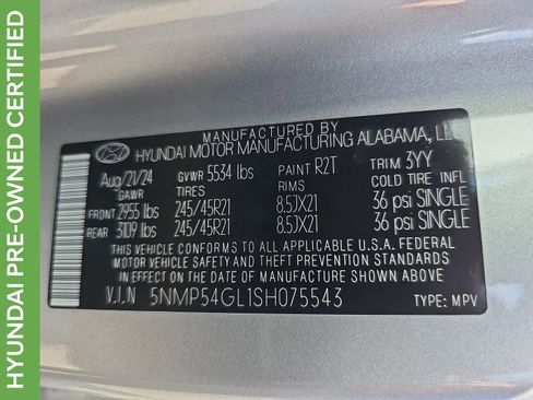 Certified 2025 Hyundai Santa Fe Calligraphy FWD image 45