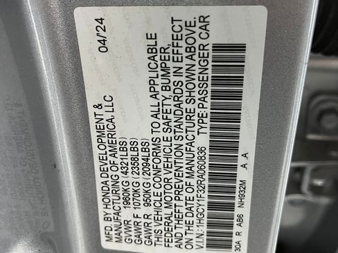 Certified 2024 Honda Accord EX image 18