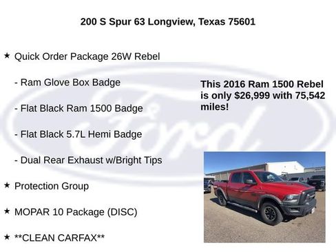 Used 2016 RAM 1500 Rebel w/ Mopar 10 Package image 5