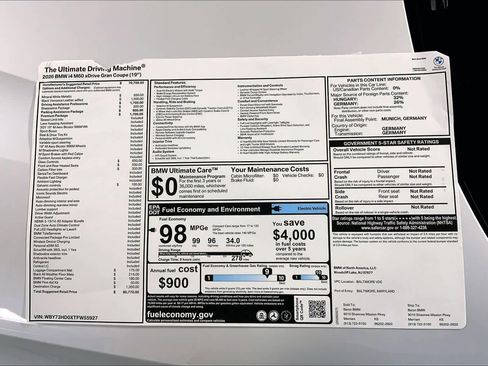 New 2026 BMW i4 M60 w/ Premium Package AWD/4WD image 22